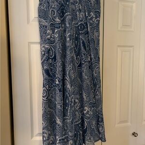 EUC blue paisley maxi skirt